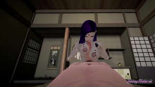 Titan jèn timoun Hentai - Pwen De Vi Raven pip, boobjob ak foutu