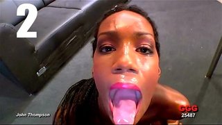 Ebony cumslut swallows còrr is 30 loads