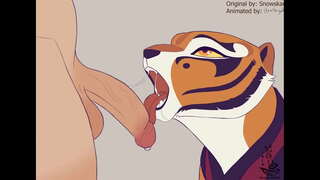 Kung Fu Panda Pellicius Yiff Tigress Blowjob