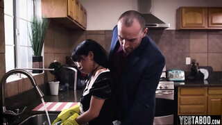 ���ಪ್ಪ ಮೊಲೆಯ ಲ್ಯಾಟಿನಾ housemaid ಕಂದು ಕೂದಲಿನ ಸುಂದರಿ ಒರಟಾಗಿ ಹಾರ್ಡ್ ಕೋರ್